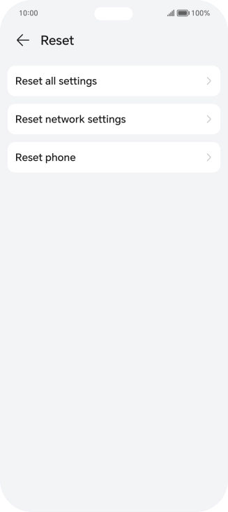 Press Reset network settings.