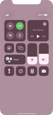 Press the required function to open an application or turn the function on or off.