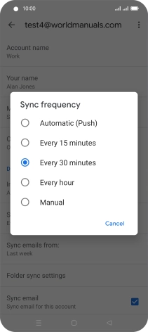 Press the required setting. Press the required setting.