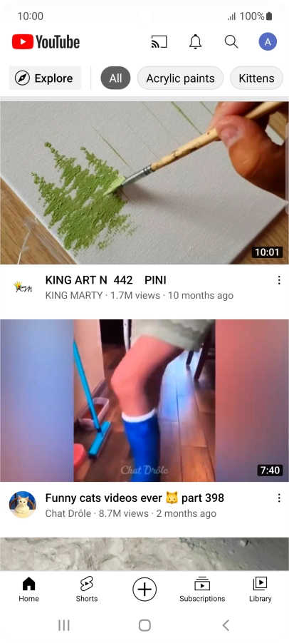 Press the upload icon.