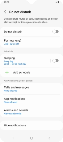 Press the indicator next to 