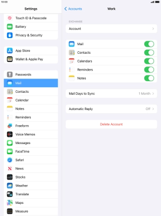 Press Delete Account.