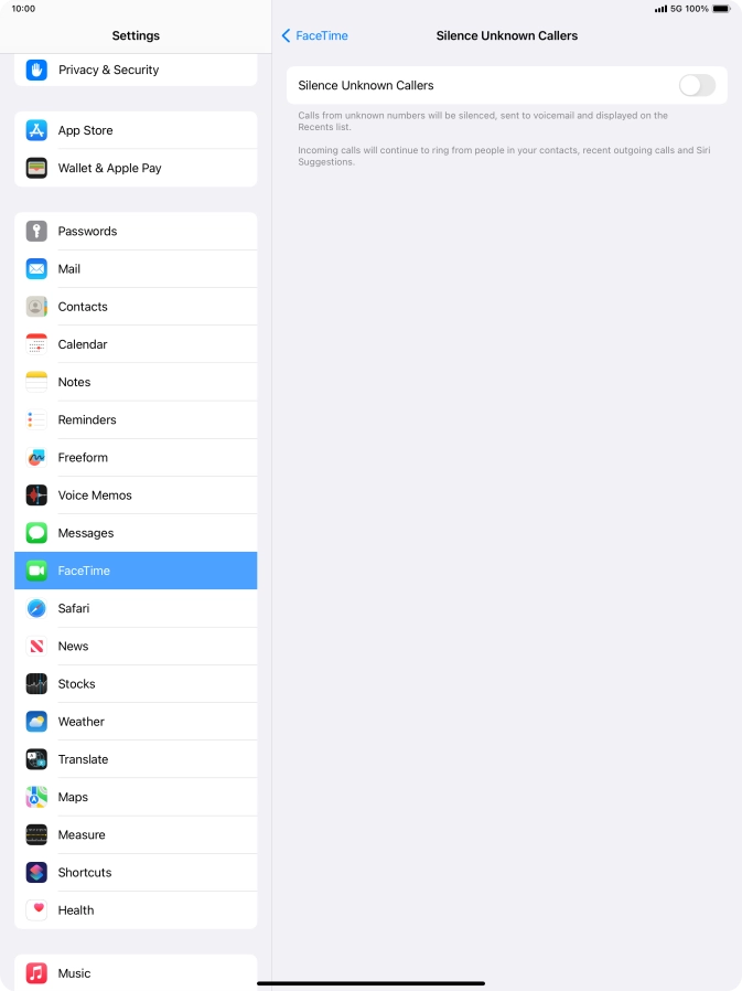 Press the indicator next to 