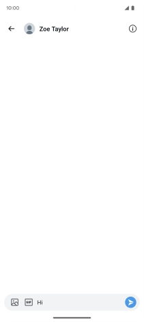 Write the required message and press the send icon.