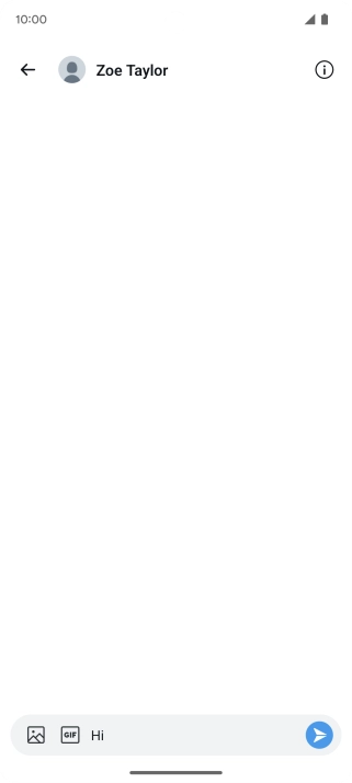 Write the required message and press the send icon.