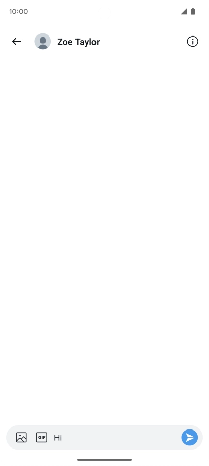 Write the required message and press the send icon.