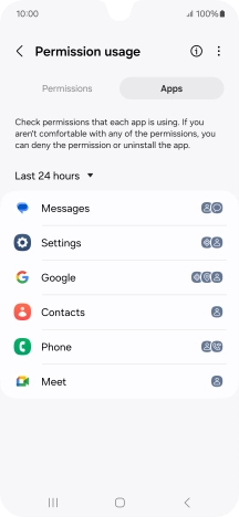 Press the drop down list.