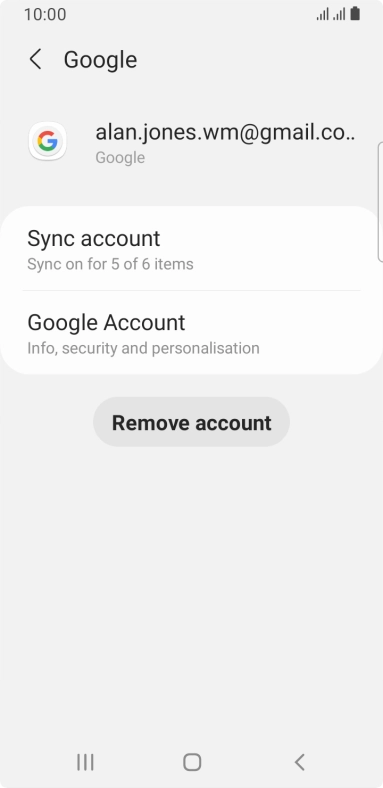 Press Sync account. Press Sync account.