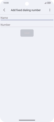 Press Name and key in the required name.