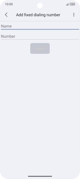 Press Name and key in the required name.