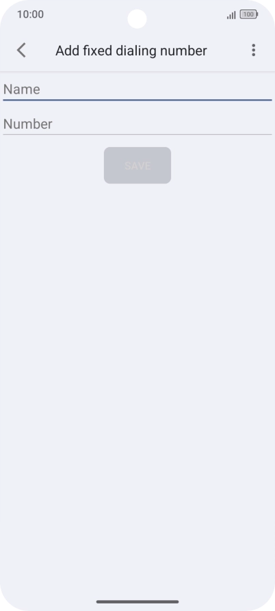 Press Name and key in the required name.