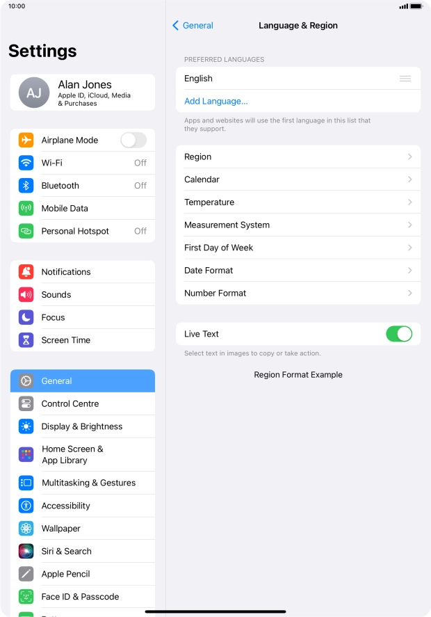 Press Add Language.... Press Add Language....