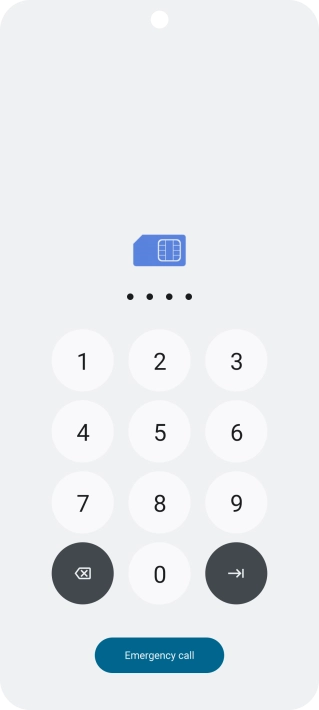 Key in the new PIN again and press arrow right.