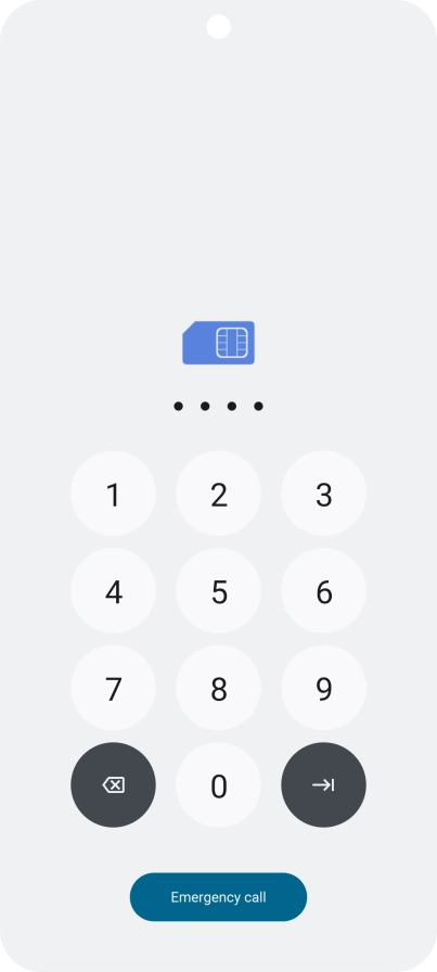 Key in the new PIN again and press arrow right.