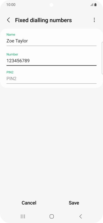 Press PIN2 and key in your PIN2. The default PIN2 is 1111.