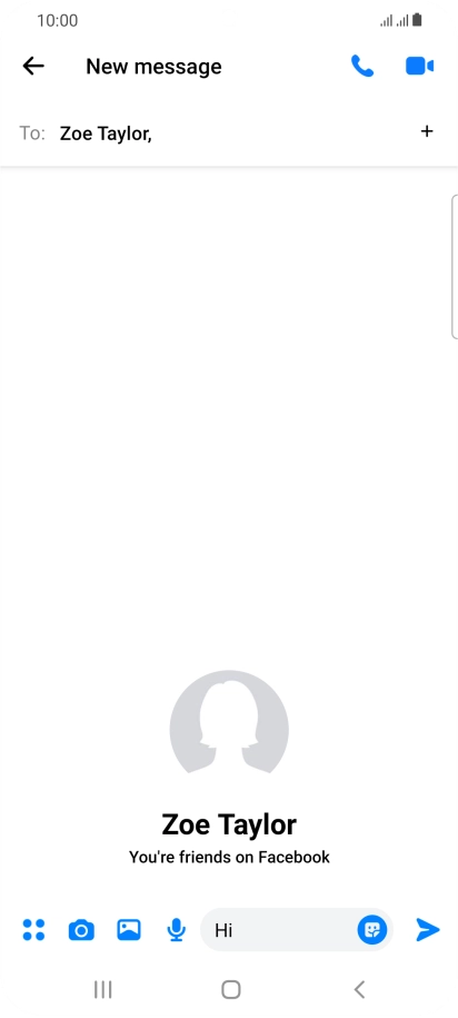 Write the required message and press the send icon.
