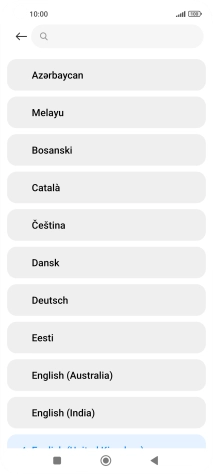 Press the required language.