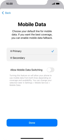 Press the indicator next to 