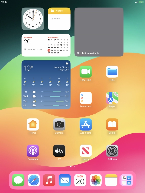 When the battery charging icon is displayed, the battery is charging.