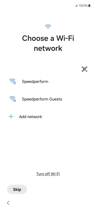 Press the required Wi-Fi network.