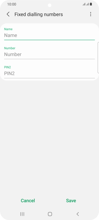 Press Name and key in the required name.