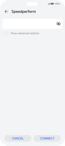 Key in the password for the Wi-Fi network and press CONNECT.