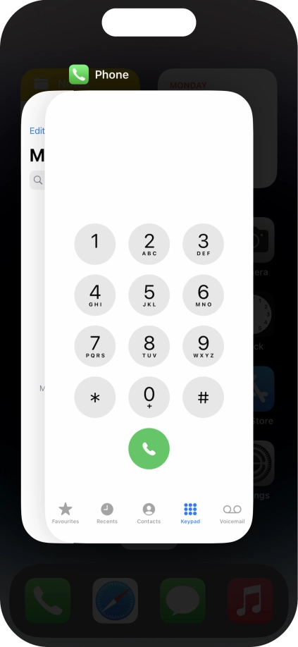 Slide upwards on the required application to end it. Slide upwards on the required application to end it.