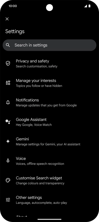 Press Google Assistant. Press Google Assistant.
