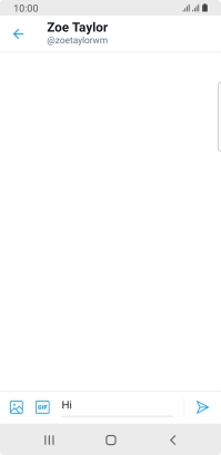 Write the required message and press the send icon.
