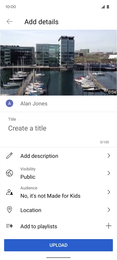 Press the field below 