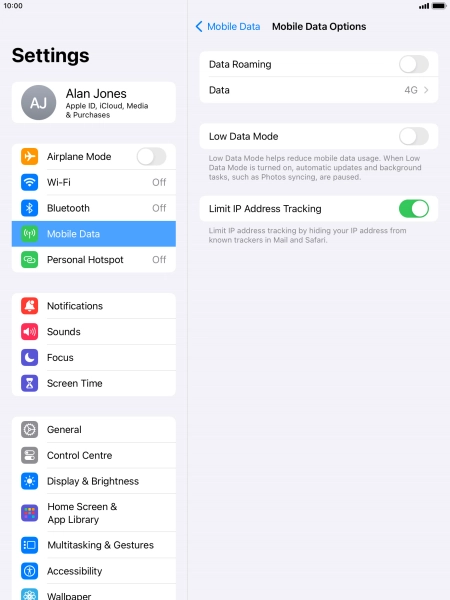 Press the indicator next to 