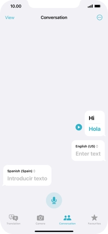 Press the menu icon.