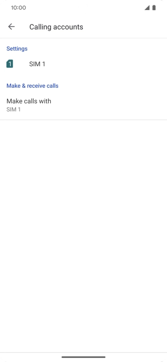 Press the name of the SIM.