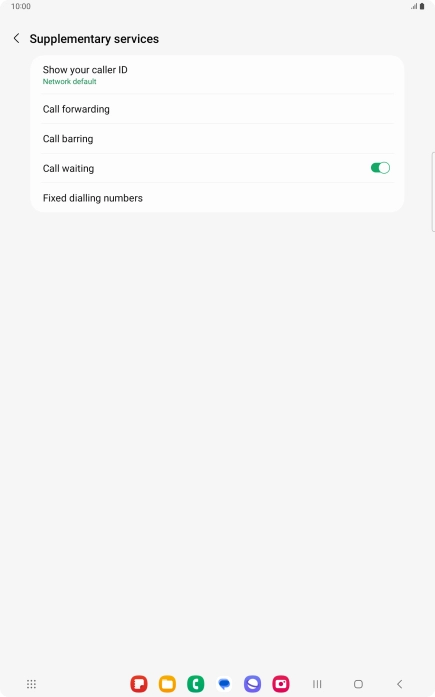 Press Fixed dialling numbers. Press Fixed dialling numbers.