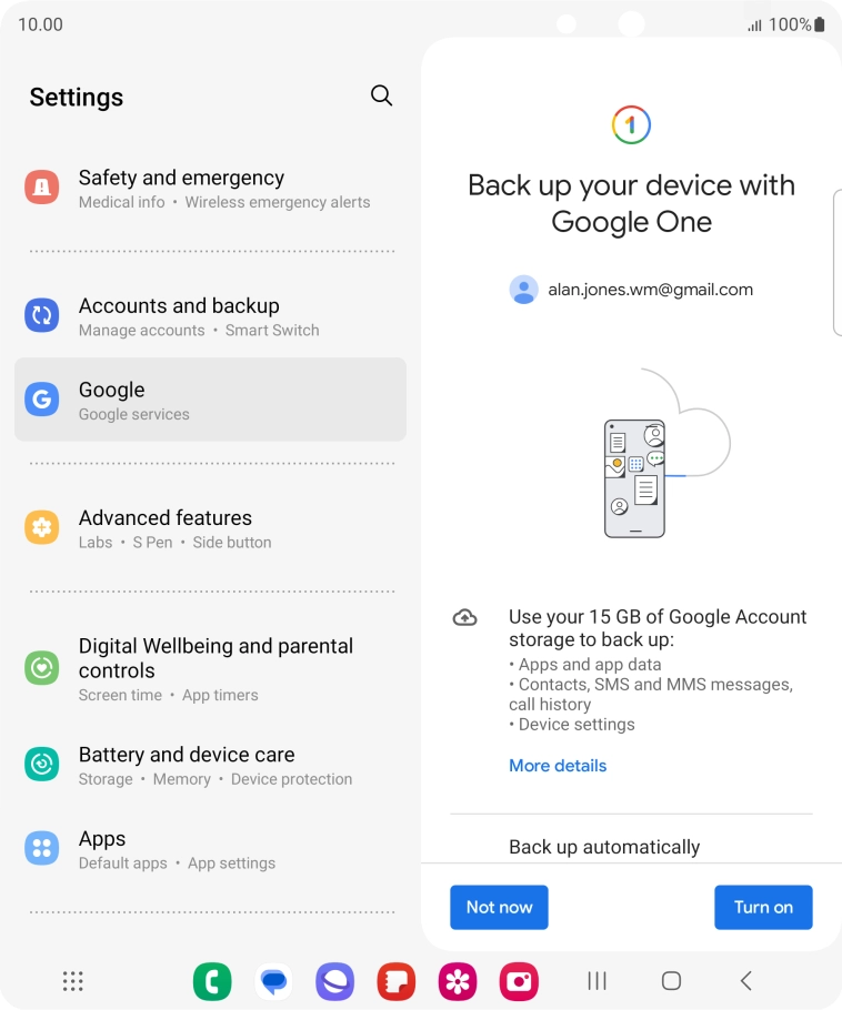 Press Turn on. Press Turn on.