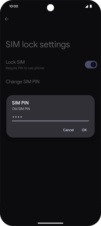 Key in your current PIN and press OK.