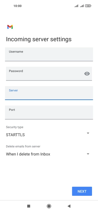 Press the field below 
