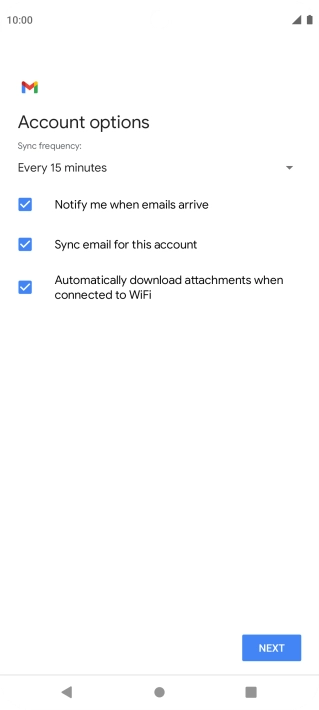 If this screen is displayed, you email account has been recognised and set up automatically. Follow the instructions on the screen to key in more information and finish setting up your phone. If this screen is displayed, you email account has been recognised and set up automatically. Follow the instructions on the screen to key in more information and finish setting up your phone.