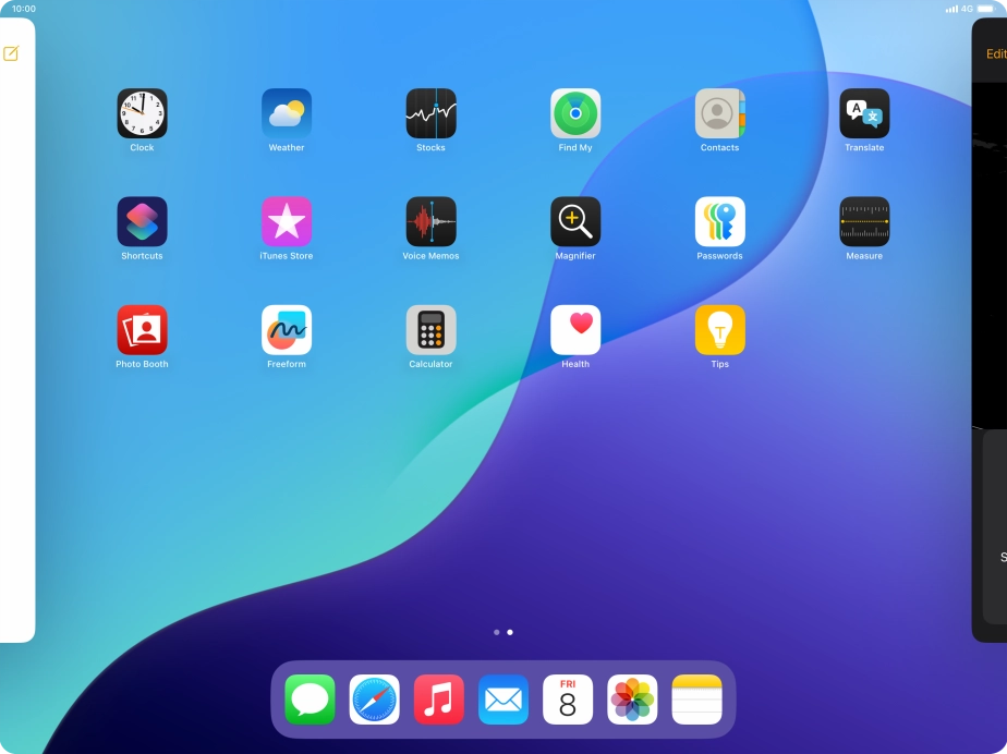 Press the required app. Press the required app.