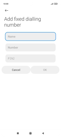 Press Name and key in the required name.