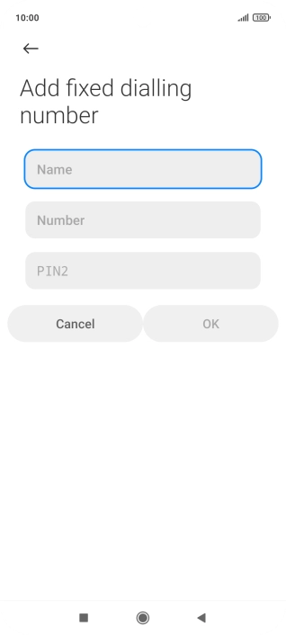 Press Name and key in the required name.