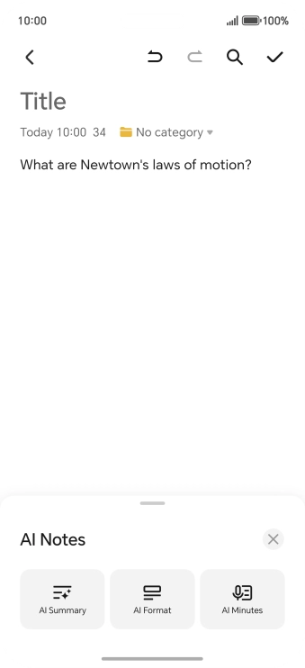 To generate a summary of the text, press AI Summary.