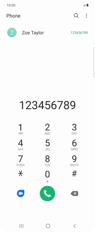 Key in the required number and press the call icon.