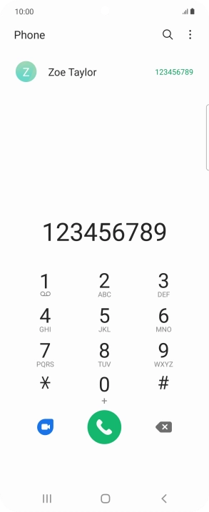Key in the required number and press the call icon.
