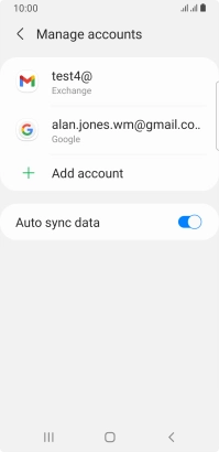 Press the required email account.