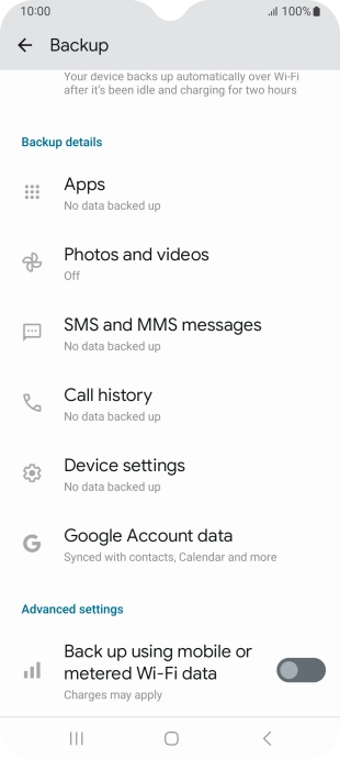 Press the indicator next to 