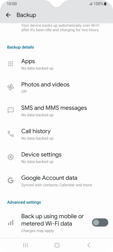 Press the indicator next to 