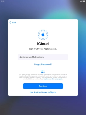 Press Continue. Press Continue.