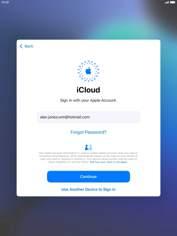 Press Continue. Press Continue.