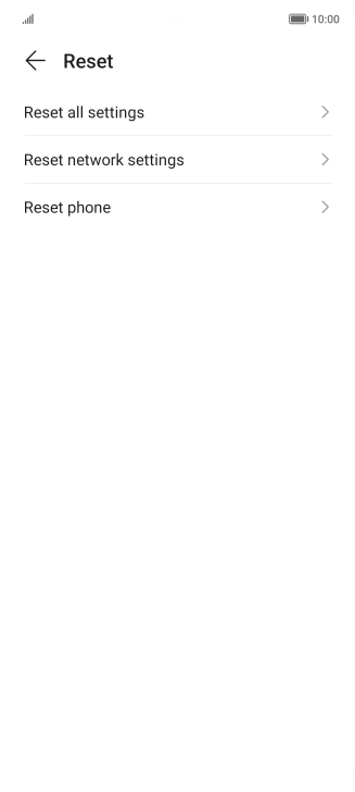 Press Reset network settings.